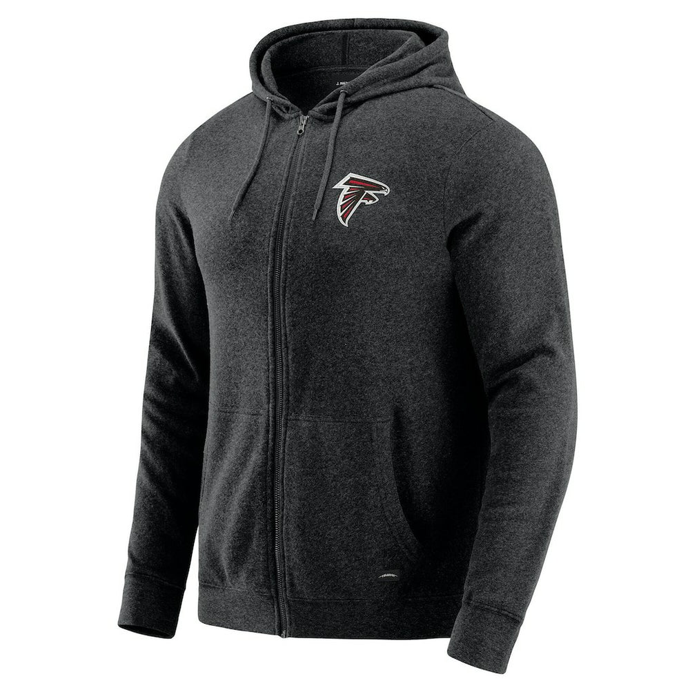 Atlanta Falcons J. Palmer Players Lounge Tri-Blend Full-Zip Hoodie Dark Heather Gray - NFL