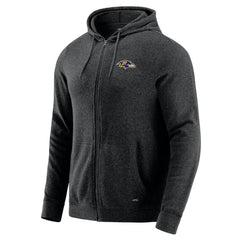 Baltimore Ravens J. Palmer Players Lounge Tri-Blend Full-Zip Hoodie Dark Heather Gray - NFL