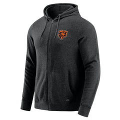 Chicago Bears J. Palmer Players Lounge Tri-Blend Full-Zip Hoodie Dark Heather Gray - NFL
