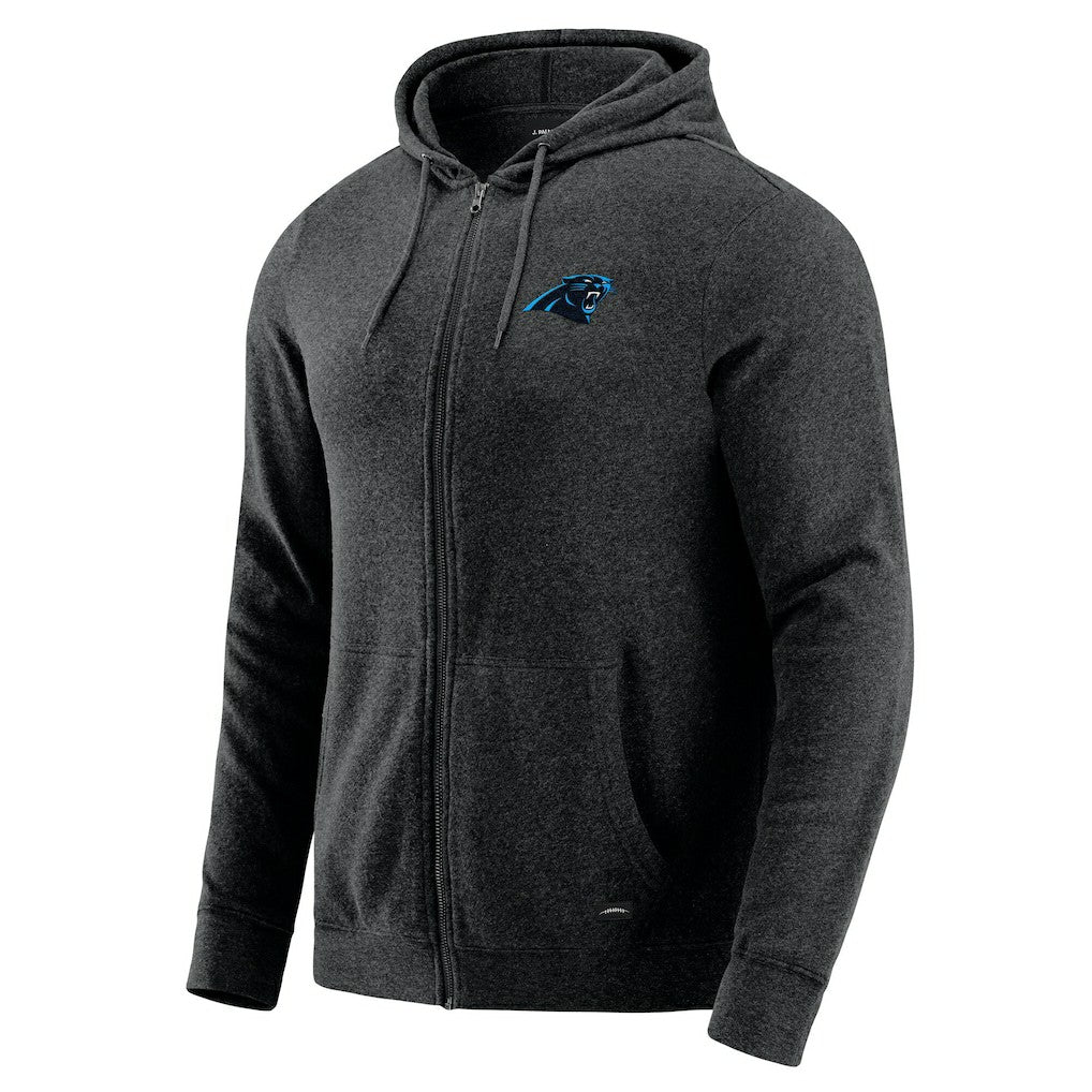 Carolina Panthers J. Palmer Players Lounge Tri-Blend Full-Zip Hoodie Dark Heather Gray - NFL