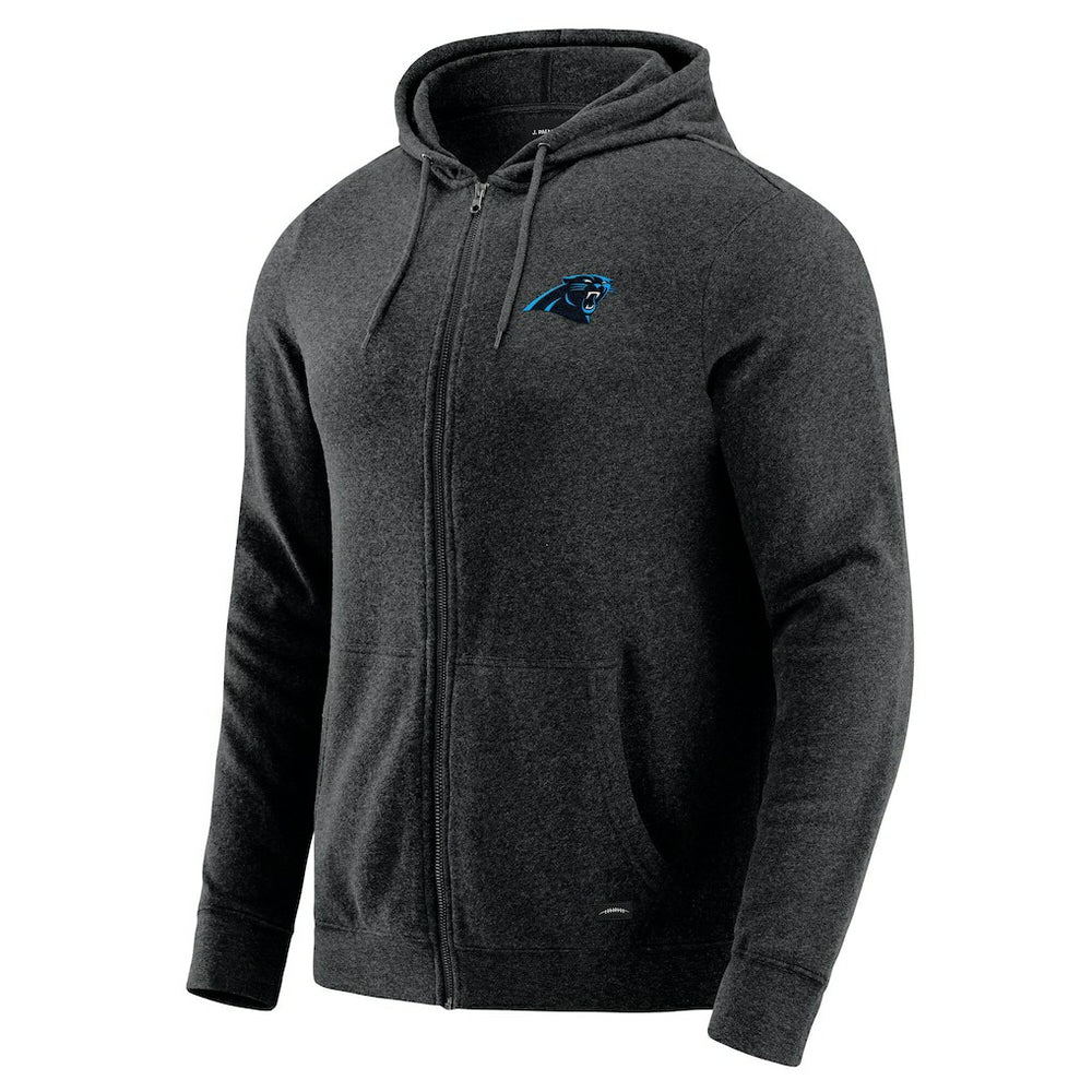 Carolina Panthers J. Palmer Players Lounge Tri-Blend Full-Zip Hoodie Dark Heather Gray - NFL