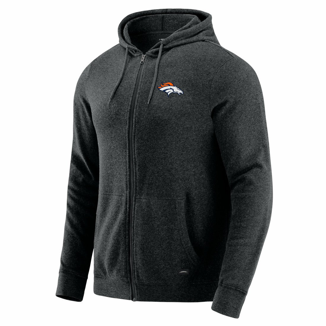 Denver Broncos J. Palmer Players Lounge Tri-Blend Full-Zip Hoodie Dark Heather Gray - NFL