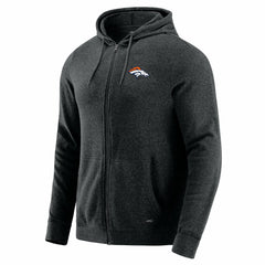 Denver Broncos J. Palmer Players Lounge Tri-Blend Full-Zip Hoodie Dark Heather Gray - NFL