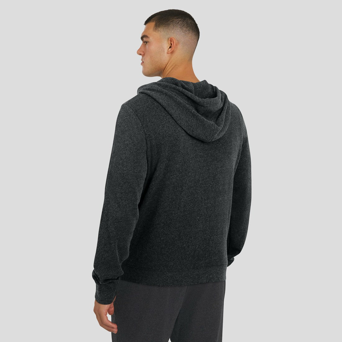 Denver Broncos J. Palmer Players Lounge Tri-Blend Full-Zip Hoodie Dark Heather Gray - NFL