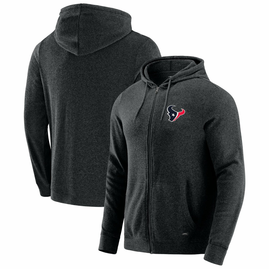 Houston Texans J. Palmer Players Lounge Tri-Blend Full-Zip Hoodie Dark Heather Gray - NFL