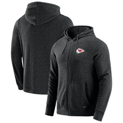 Kansas City Chiefs J. Palmer Players Lounge Tri-Blend Full-Zip Hoodie Dark Heather Gray - NFL