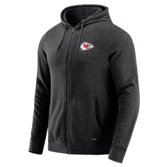 Kansas City Chiefs J. Palmer Players Lounge Tri-Blend Full-Zip Hoodie Dark Heather Gray - NFL