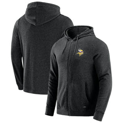 Minnesota Vikings J. Palmer Players Lounge Tri-Blend Full-Zip Hoodie Dark Heather Gray - NFL