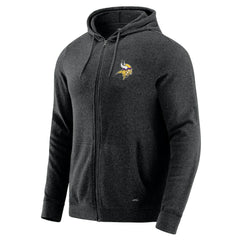 Minnesota Vikings J. Palmer Players Lounge Tri-Blend Full-Zip Hoodie Dark Heather Gray - NFL