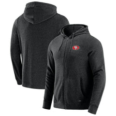 San Francisco 49ers J. Palmer Players Lounge Tri-Blend Full-Zip Hoodie Dark Heather Gray - NFL
