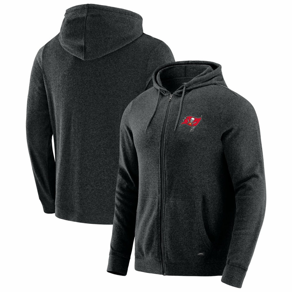 Tampa Bay Buccaneers J. Palmer Players Lounge Tri-Blend Full-Zip Hoodie Dark Heather Gray - NFL