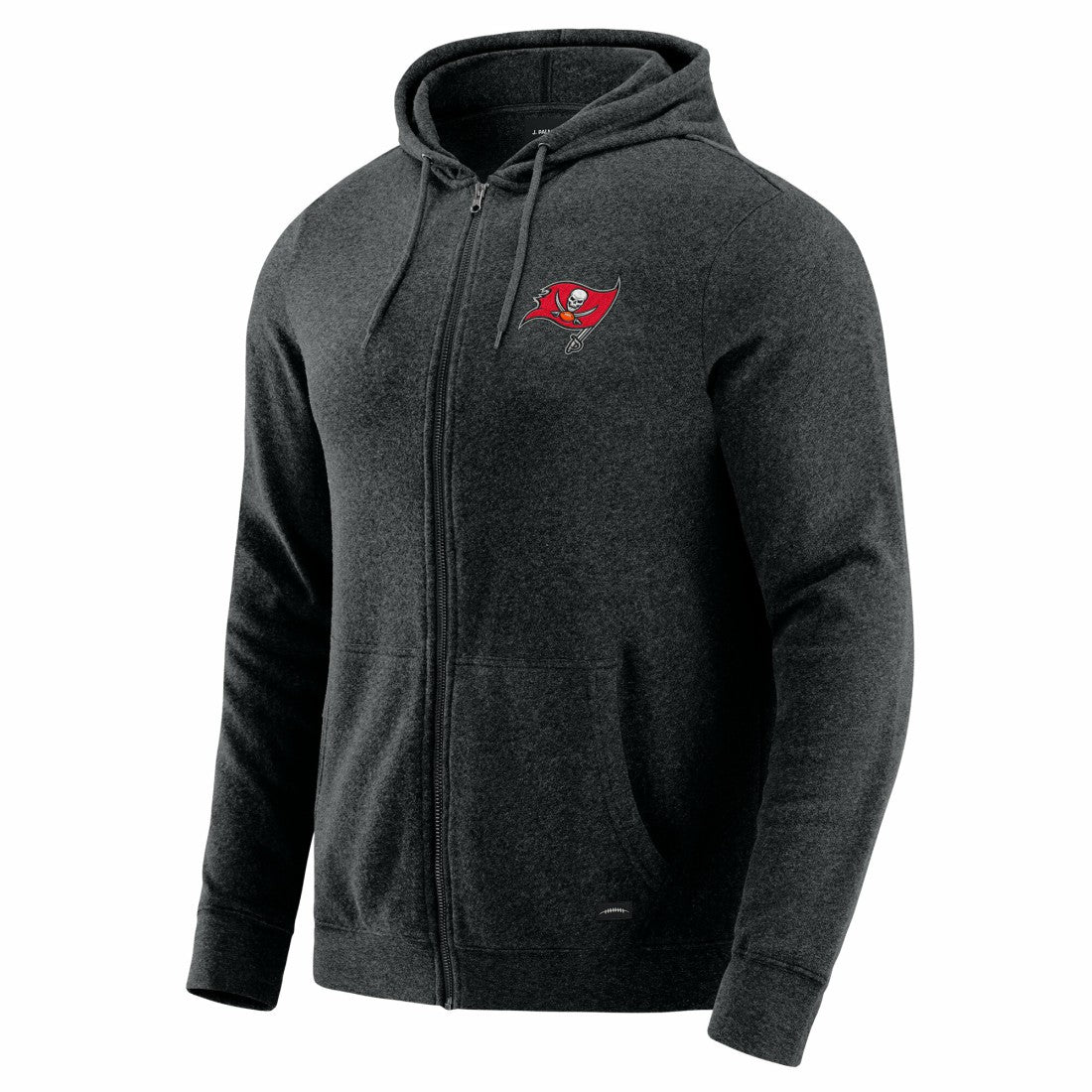 Tampa Bay Buccaneers J. Palmer Players Lounge Tri-Blend Full-Zip Hoodie Dark Heather Gray - NFL