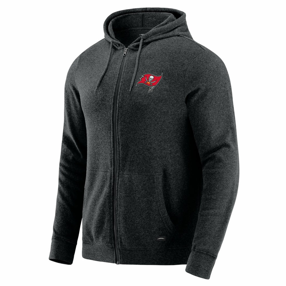 Tampa Bay Buccaneers J. Palmer Players Lounge Tri-Blend Full-Zip Hoodie Dark Heather Gray - NFL