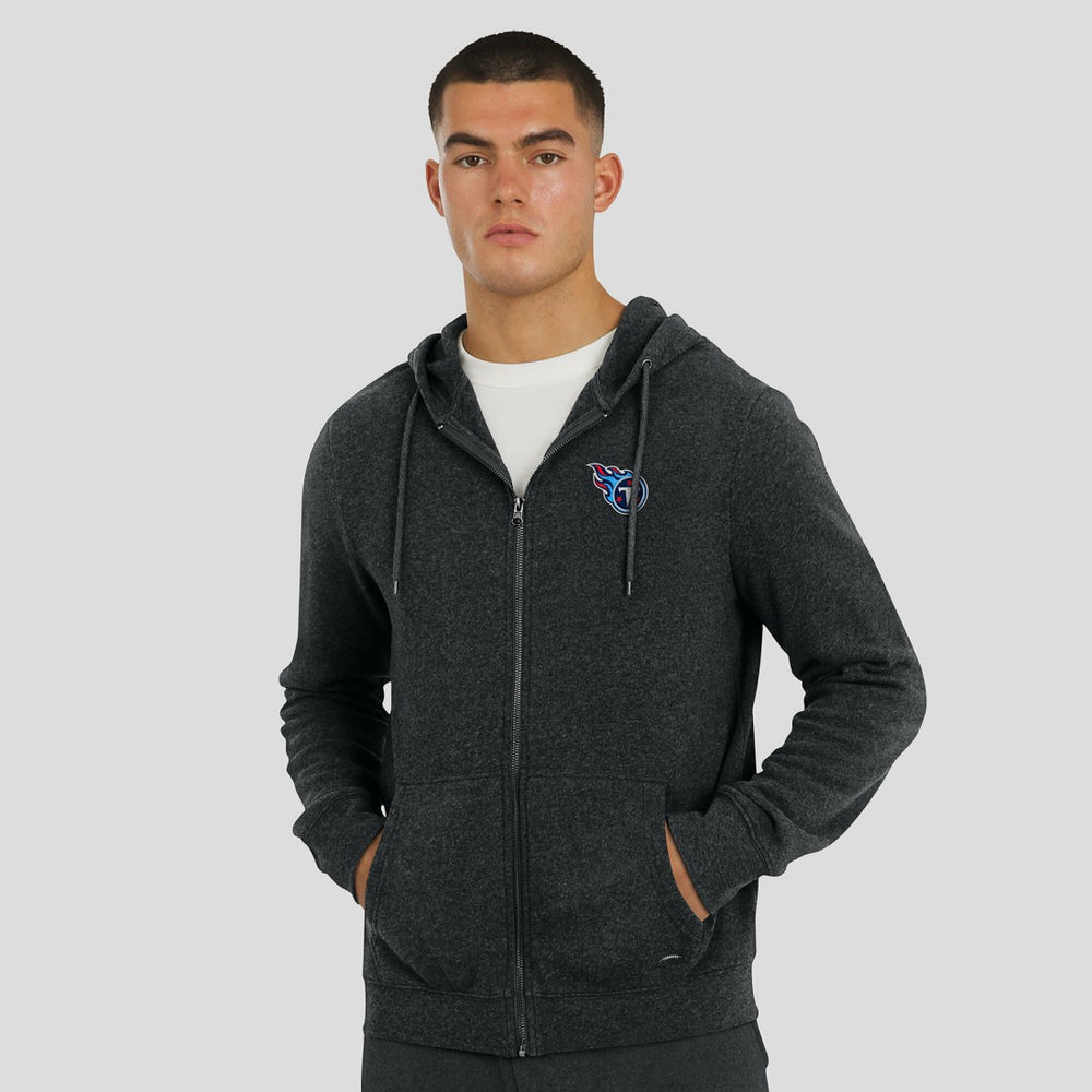 Tennessee Titans J. Palmer Players Lounge Tri-Blend Full-Zip Hoodie Dark Heather Gray - NFL