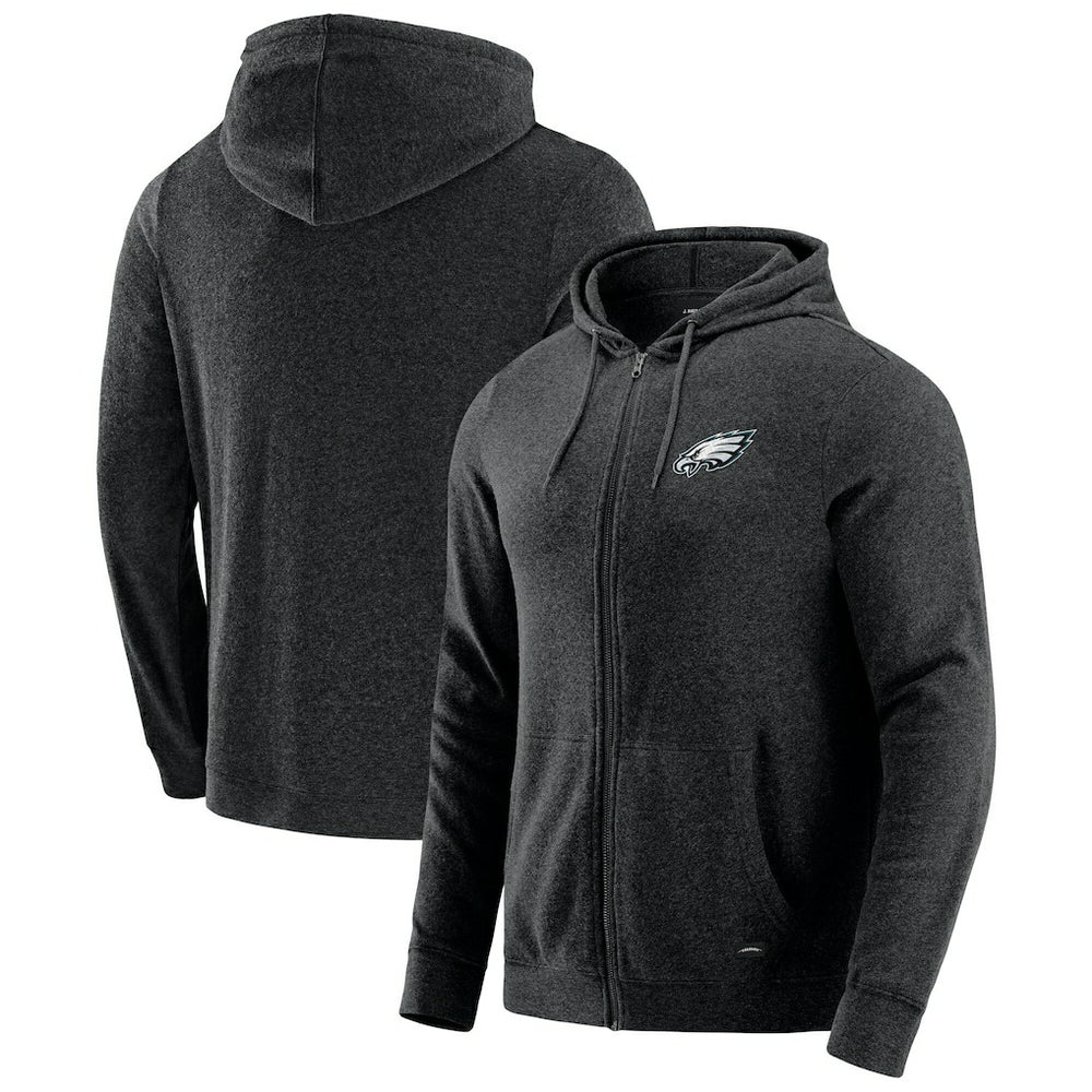 Philadelphia Eagles J. Palmer Players Lounge Tri-Blend Full-Zip Hoodie Dark Heather Gray - NFL
