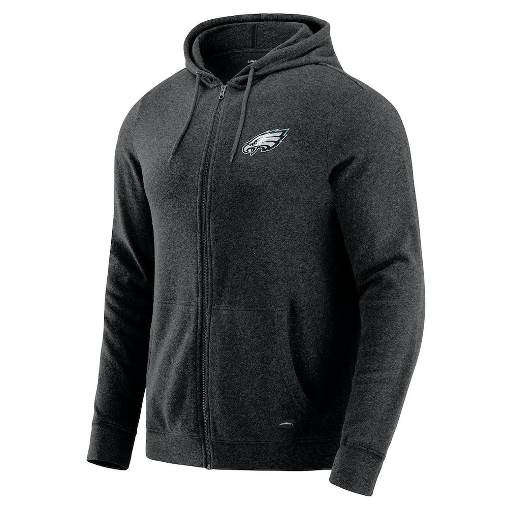 Philadelphia Eagles J. Palmer Players Lounge Tri-Blend Full-Zip Hoodie Dark Heather Gray - NFL