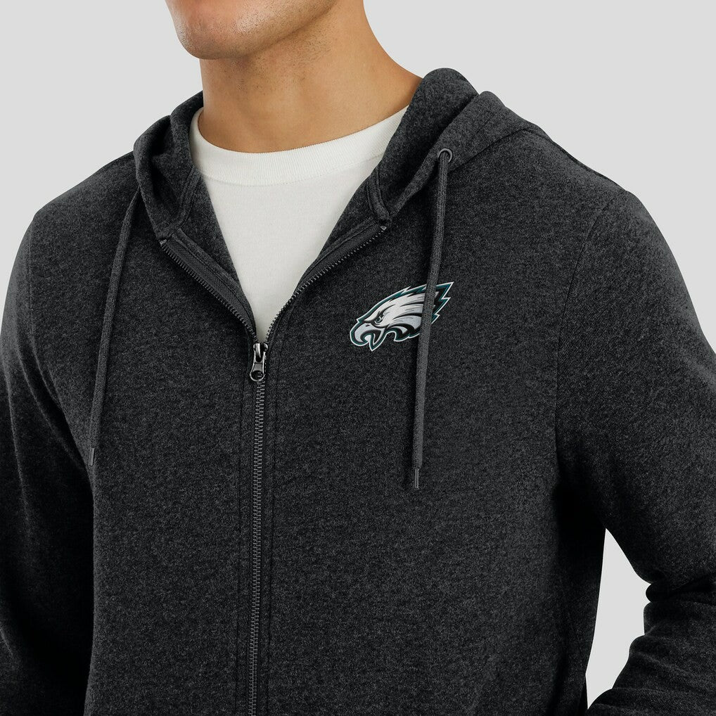 Philadelphia Eagles J. Palmer Players Lounge Tri-Blend Full-Zip Hoodie Dark Heather Gray - NFL