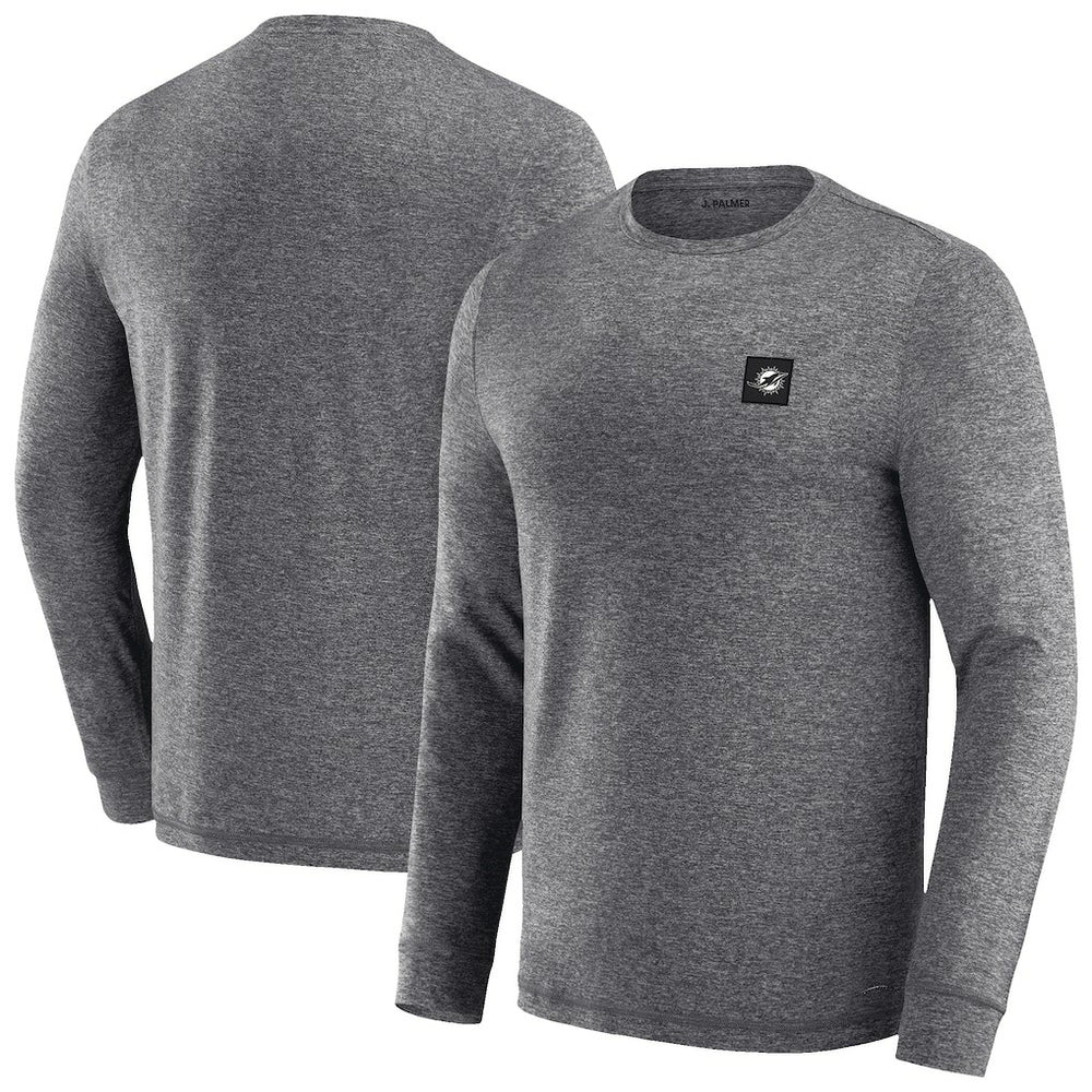 Miami Dolphins J. Palmer Four Down Long Sleeve T-Shirt Heather Black - NFL