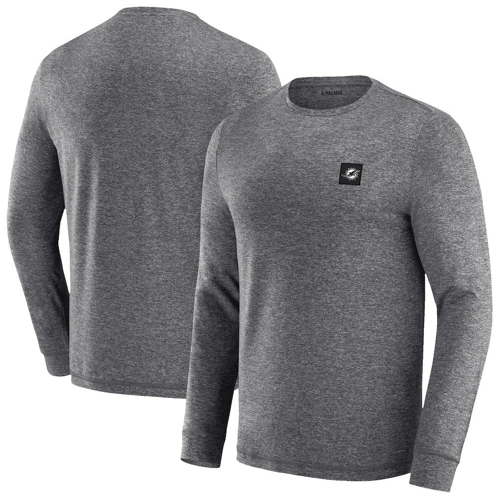 Miami Dolphins J. Palmer Four Down Long Sleeve T-Shirt Heather Black - NFL