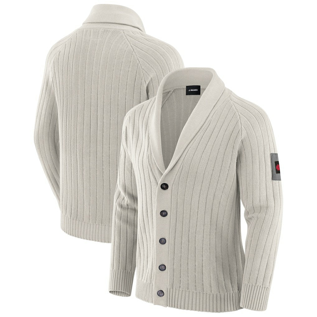 Kansas City Chiefs J. Palmer The Playmaker Cardigan Raglan Sweater Gray - NFL