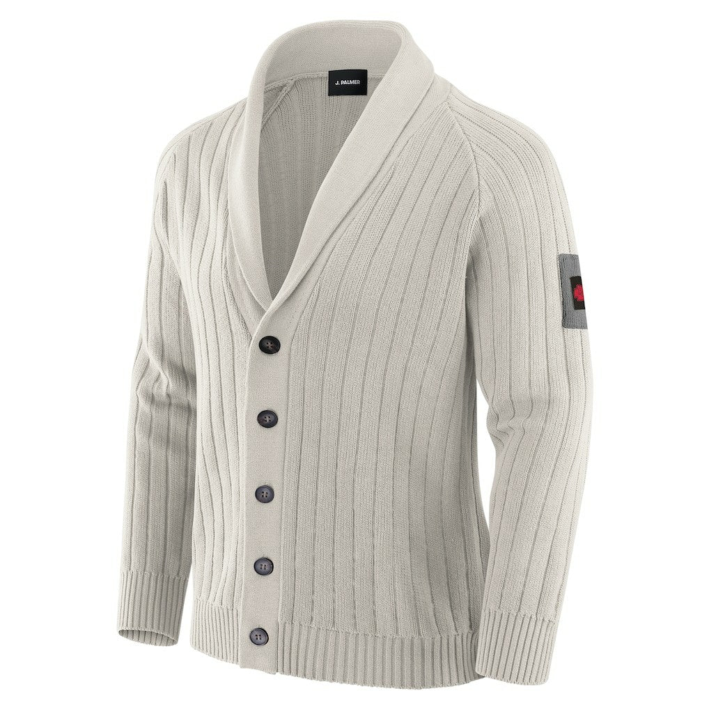 Kansas City Chiefs J. Palmer The Playmaker Cardigan Raglan Sweater Gray - NFL