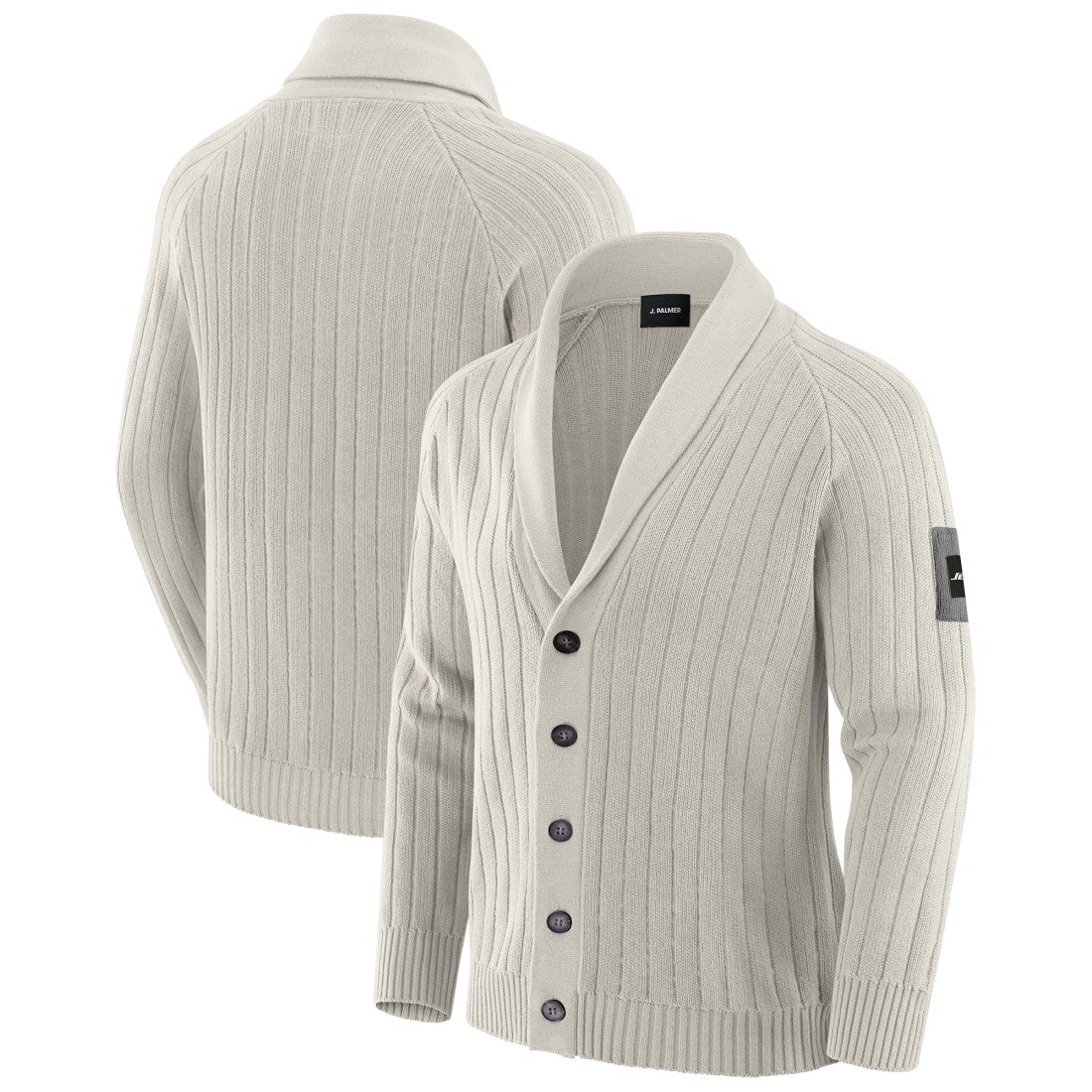 New York Jets J. Palmer The Playmaker Cardigan Raglan Sweater Gray - NFL