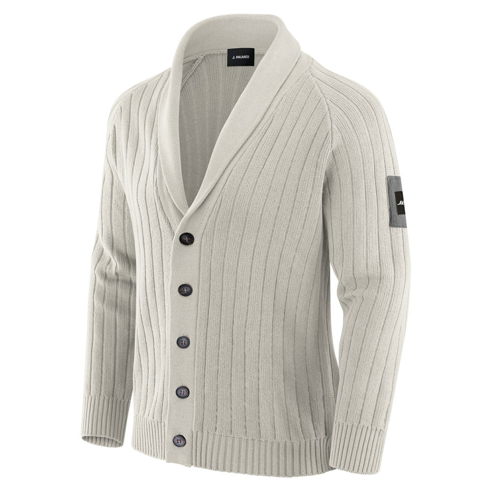 New York Jets J. Palmer The Playmaker Cardigan Raglan Sweater Gray - NFL