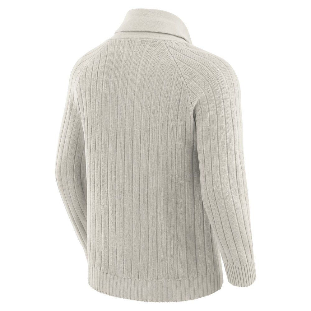 New York Jets J. Palmer The Playmaker Cardigan Raglan Sweater Gray - NFL
