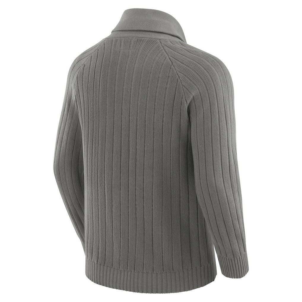 Washington Commanders J. Palmer The Playmaker Cardigan Raglan Sweater Graphite - NFL