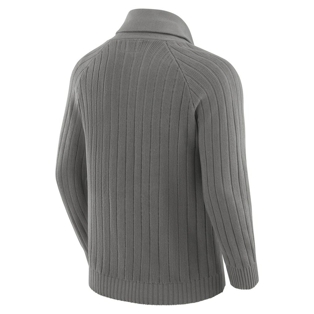 Buffalo Bills J. Palmer The Playmaker Cardigan Raglan Sweater Graphite - NFL