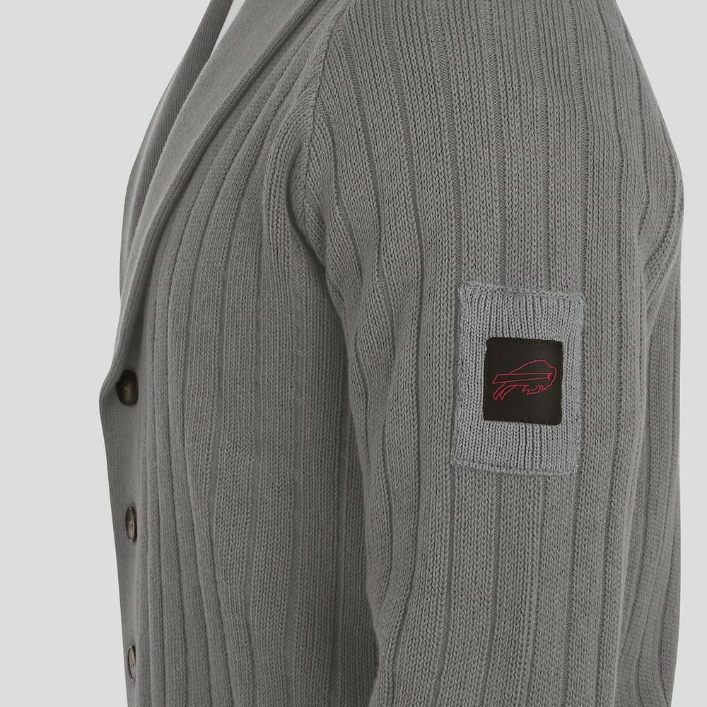 Buffalo Bills J. Palmer The Playmaker Cardigan Raglan Sweater Graphite - NFL