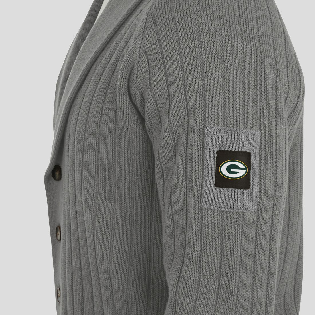 Green Bay Packers J. Palmer The Playmaker Cardigan Raglan Sweater Graphite - NFL