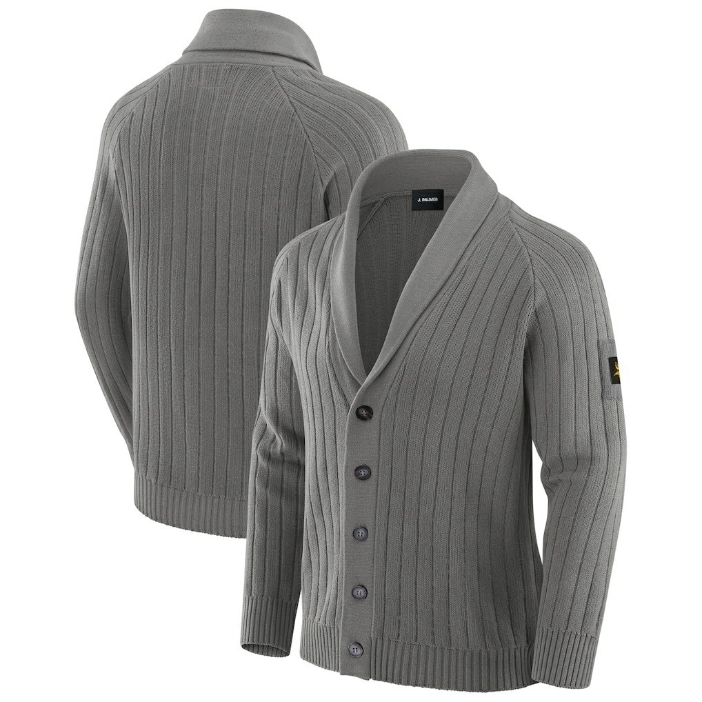 Minnesota Vikings J. Palmer The Playmaker Cardigan Raglan Sweater Graphite - NFL