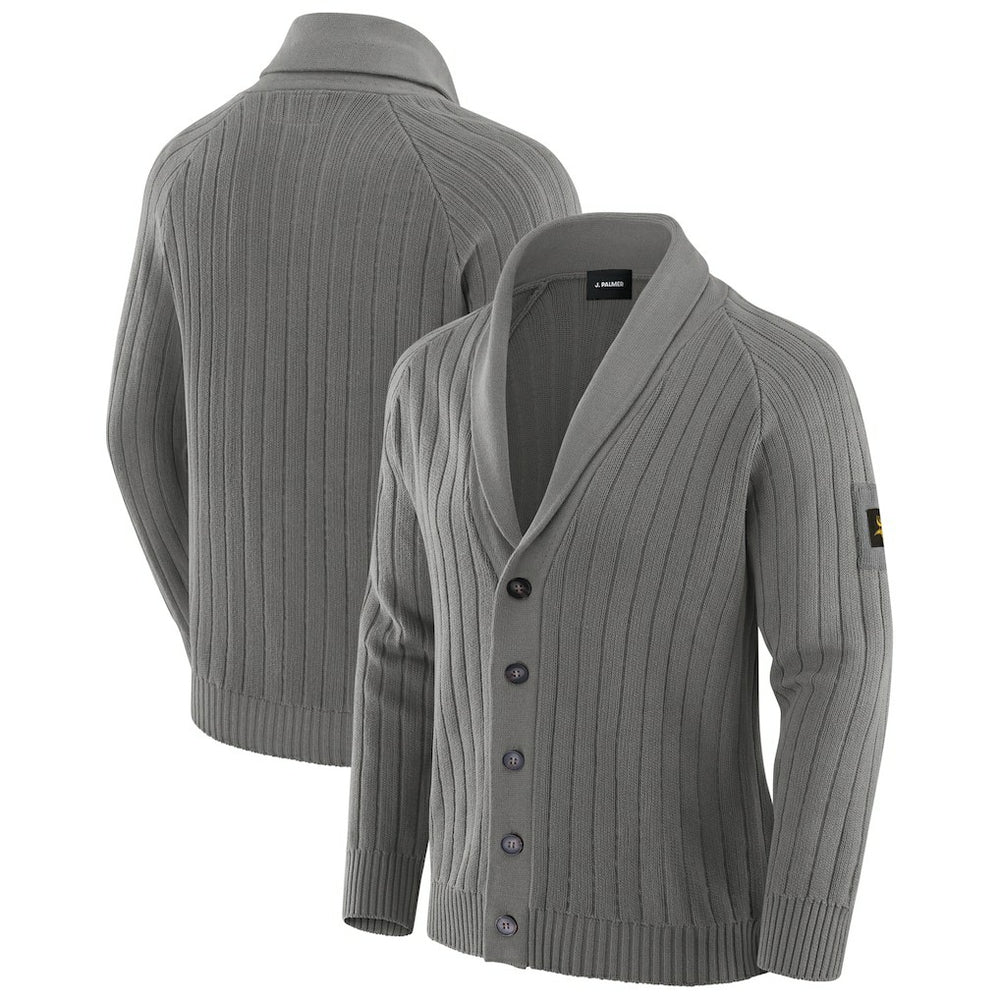 Minnesota Vikings J. Palmer The Playmaker Cardigan Raglan Sweater Graphite - NFL
