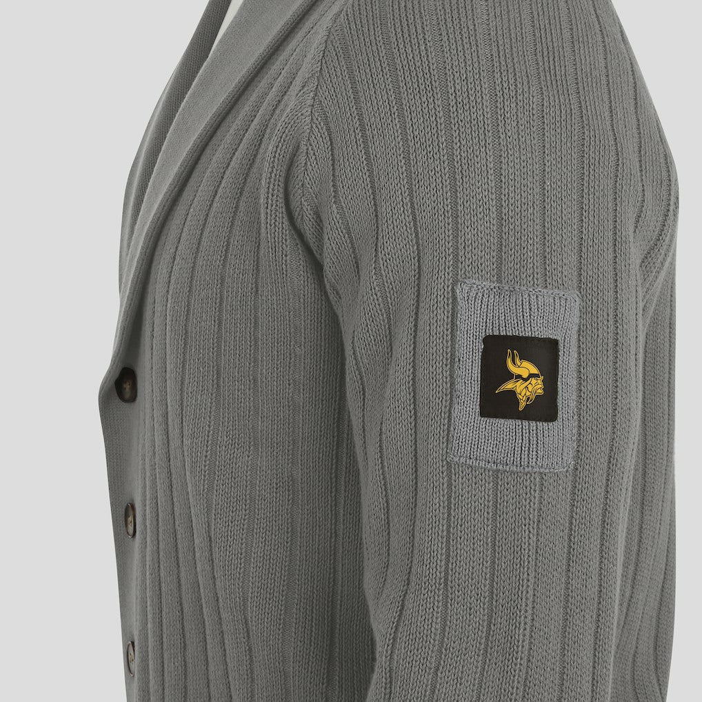 Minnesota Vikings J. Palmer The Playmaker Cardigan Raglan Sweater Graphite - NFL