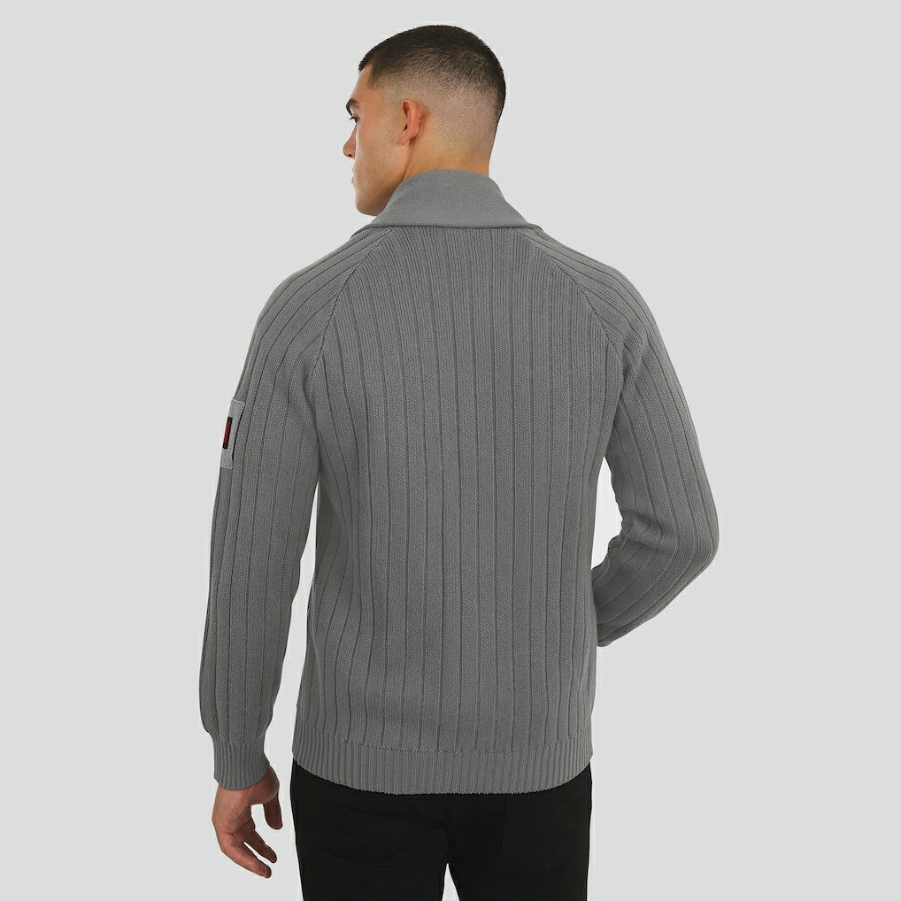 New York Giants J. Palmer The Playmaker Cardigan Raglan Sweater Graphite - NFL