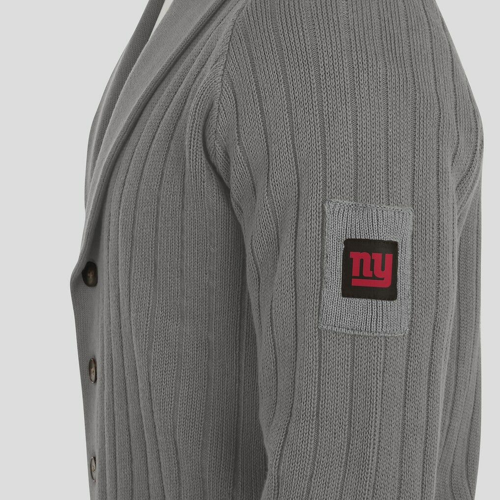 New York Giants J. Palmer The Playmaker Cardigan Raglan Sweater Graphite - NFL