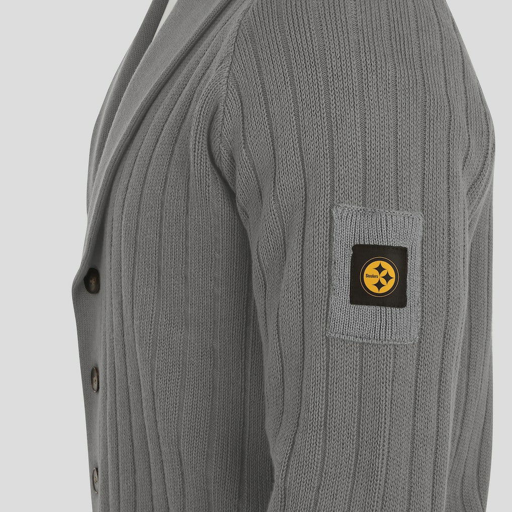 Pittsburgh Steelers J. Palmer The Playmaker Cardigan Raglan Sweater Graphite - NFL