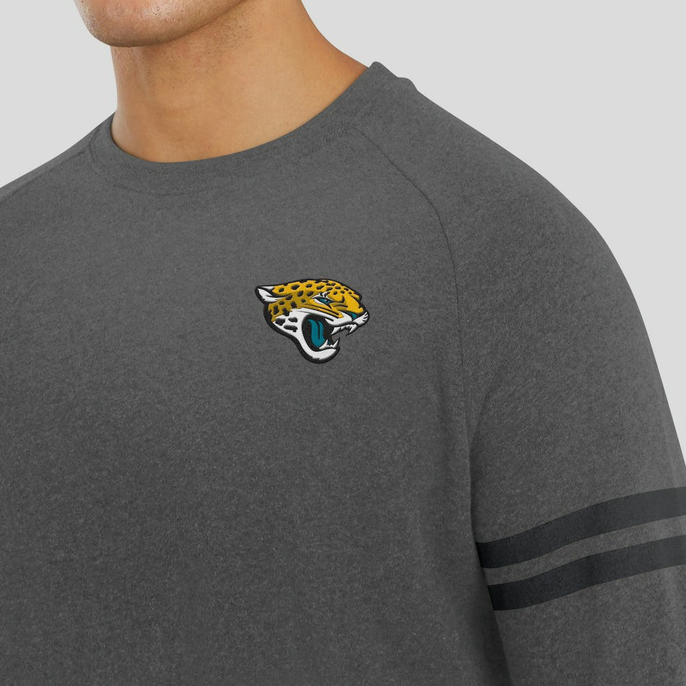 Jacksonville Jaguars J. Palmer Players Lounge Raglan Tri-Blend Sweatshirt Dark Heather Gray - NFL