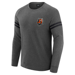 Cincinnati Bengals J. Palmer Players Lounge Raglan Tri-Blend Sweatshirt Dark Heather Gray - NFL