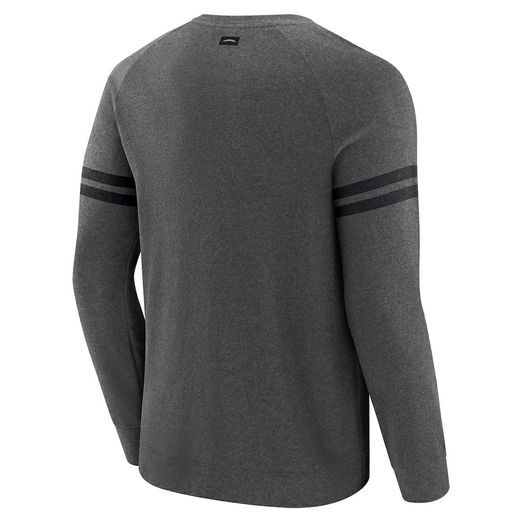 Cincinnati Bengals J. Palmer Players Lounge Raglan Tri-Blend Sweatshirt Dark Heather Gray - NFL