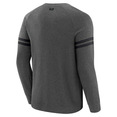 Cincinnati Bengals J. Palmer Players Lounge Raglan Tri-Blend Sweatshirt Dark Heather Gray - NFL