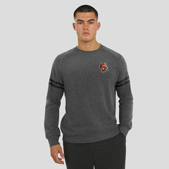 Cincinnati Bengals J. Palmer Players Lounge Raglan Tri-Blend Sweatshirt Dark Heather Gray - NFL