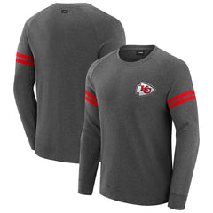 Kansas City Chiefs J. Palmer Players Lounge Raglan Tri-Blend Sweatshirt Dark Heather Gray - NFL