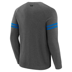 Los Angeles Chargers J. Palmer Players Lounge Raglan Tri-Blend Sweatshirt Dark Heather Gray - NFL