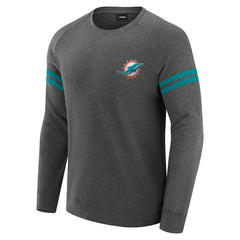 Miami Dolphins J. Palmer Players Lounge Raglan Tri-Blend Sweatshirt Dark Heather Gray - NFL