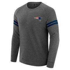 New England Patriots J. Palmer Players Lounge Raglan Tri-Blend Sweatshirt Dark Heather Gray - NFL