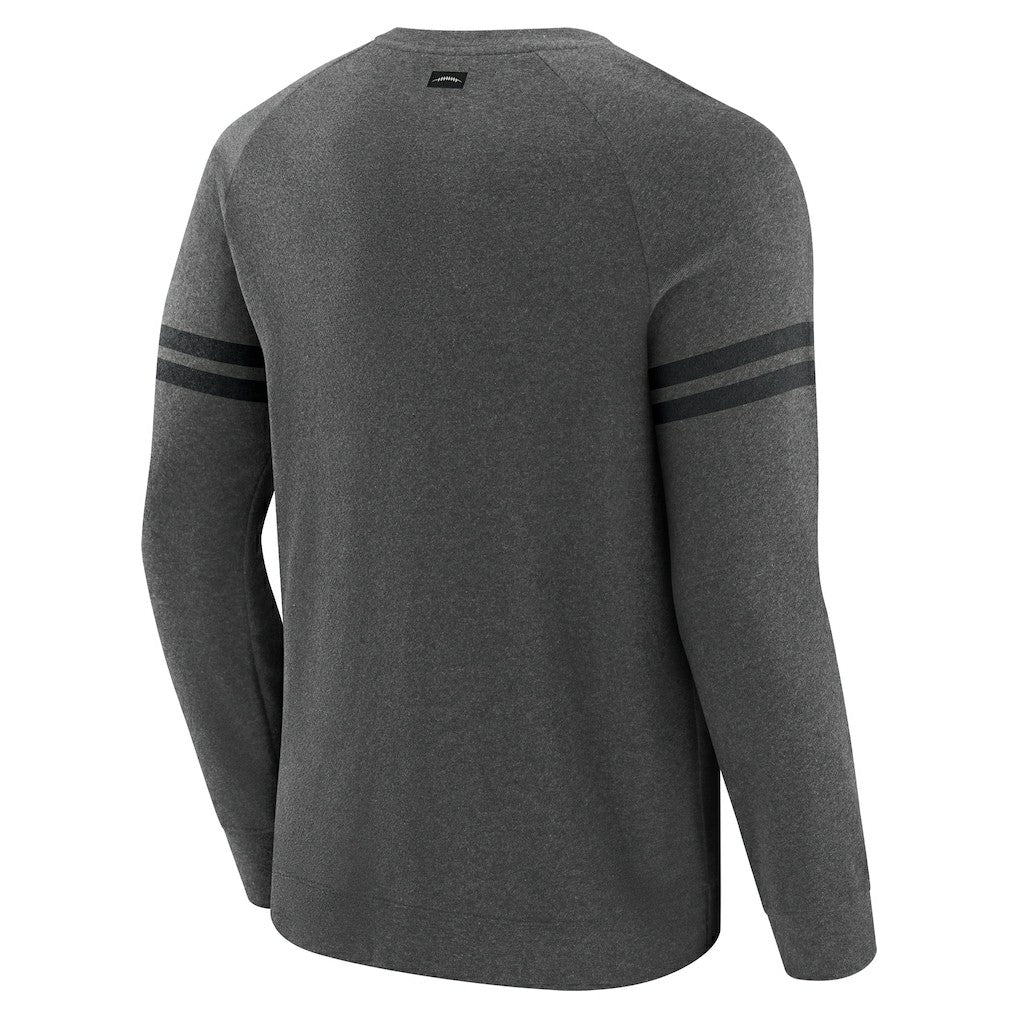 New Orleans Saints J. Palmer Players Lounge Raglan Tri-Blend Sweatshirt Dark Heather Gray - NFL