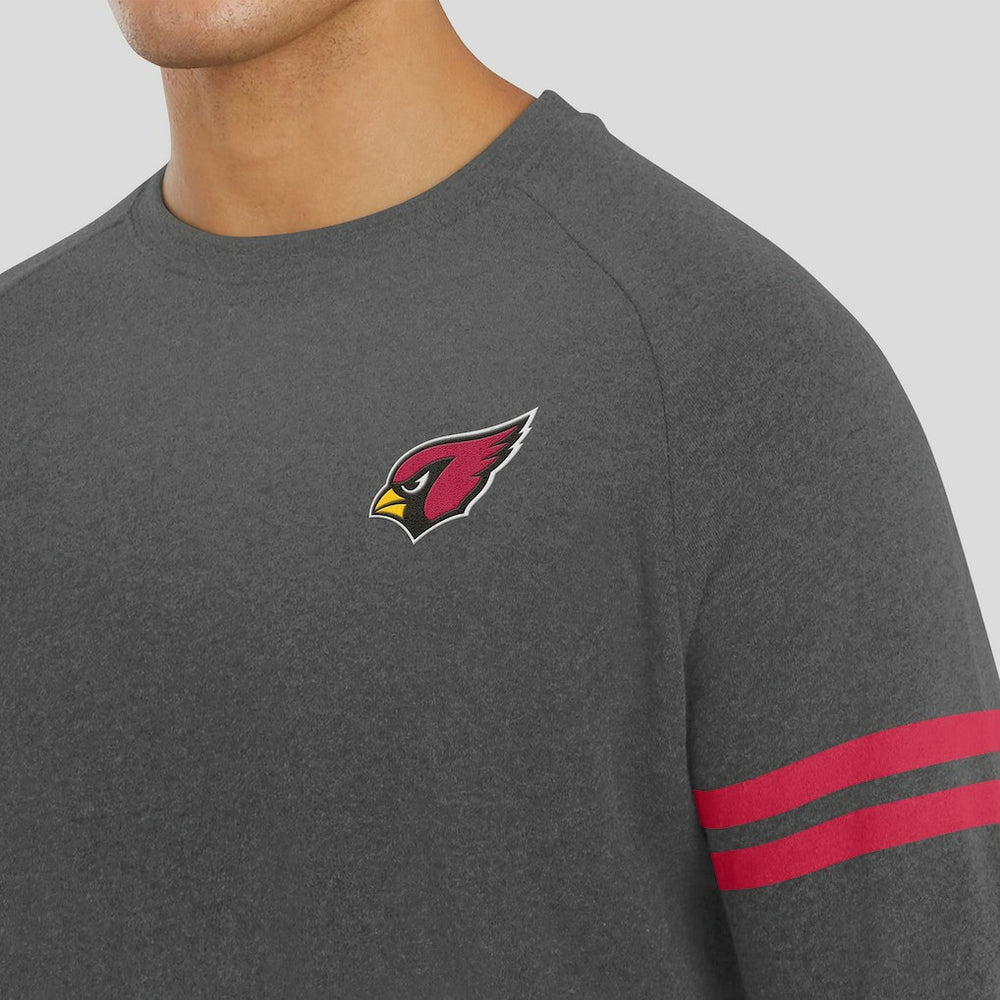 Arizona Cardinals J. Palmer Players Lounge Raglan Tri-Blend Sweatshirt Dark Heather Gray - NFL
