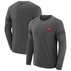 Tampa Bay Buccaneers J. Palmer Players Lounge Raglan Tri-Blend Sweatshirt Dark Heather Gray - NFL